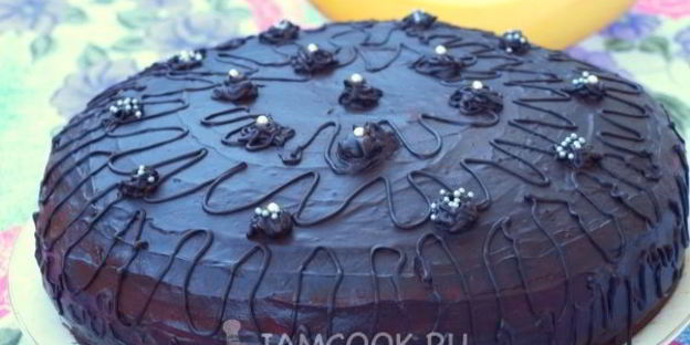 шоколадно-банановый торт