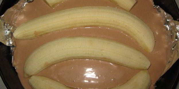 шоколадно-сливочный торт с бананами