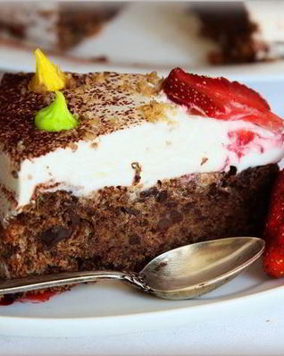 Шоколадный торт с грецкими орехами