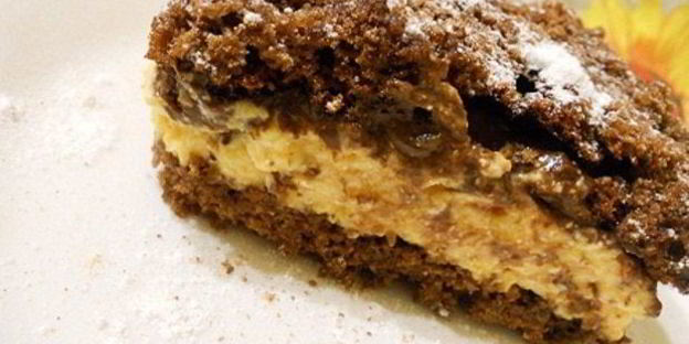 шоколадный торт с хурмой