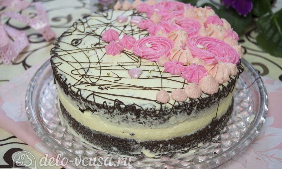 Рецепт шоколадного торта с заварным кремом