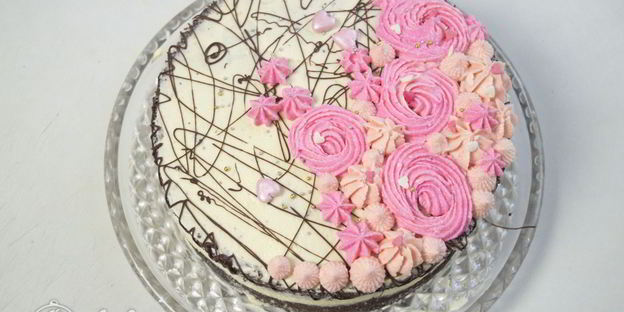 шоколадный торт с заварным кремом