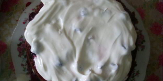 шоколодный тортик с вишней