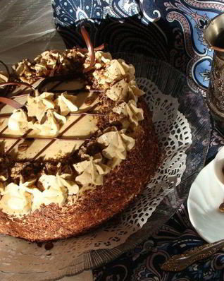 Торт Кофе, сливки, шоколад