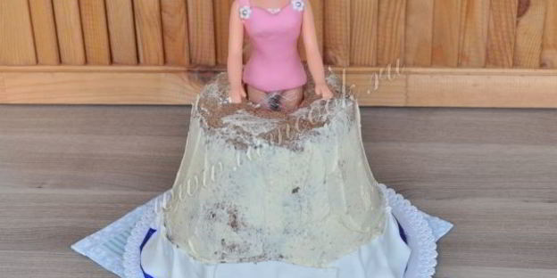 торт-кукла розовая принцесса