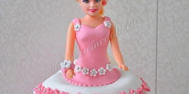торт-кукла розовая принцесса