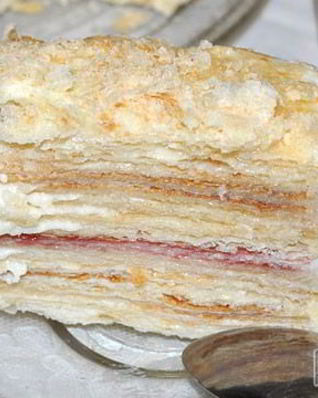 Торт Наполеон из готового слоеного теста