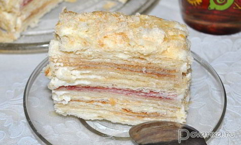 Рецепт торта наполеон из готового слоеного теста