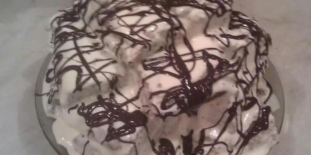 торт простые бисквитные развалины