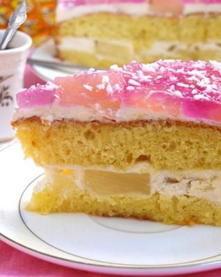 Торт с ананасами консервированными