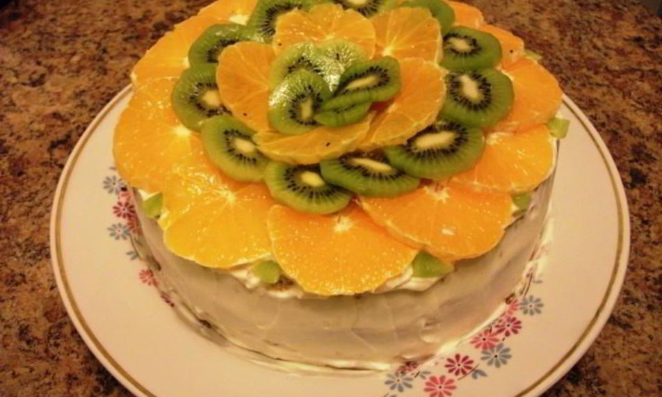 Рецепт торта с кремом из йогурта