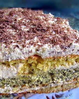 Торт Сказка с маком бисквитный