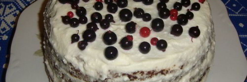 Ягодный торт на кефире