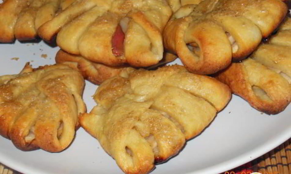 Рецепт творожных конвертиков с яблоками