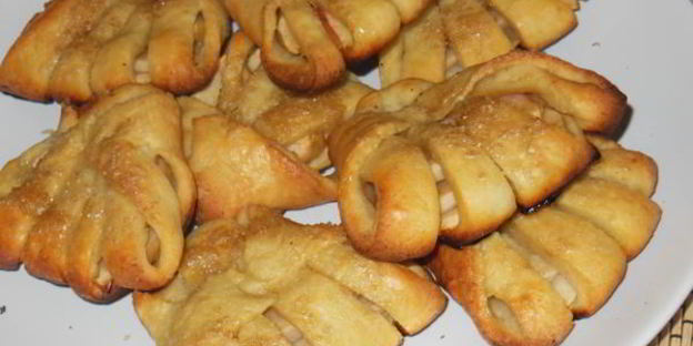 творожные конвертики с яблоками