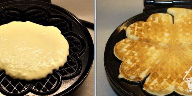 дрожжевые вафли на завтрак