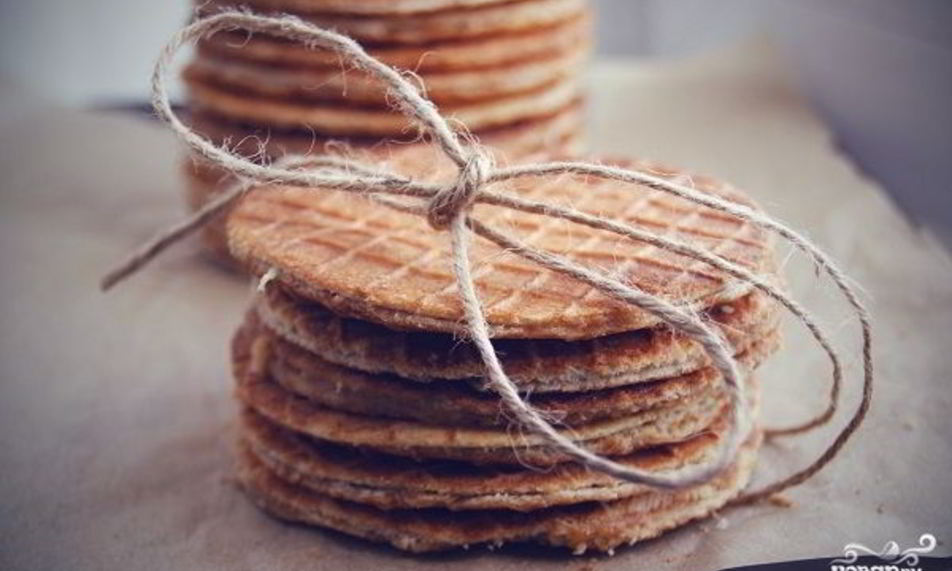 Рецепт голландских вафель с карамелью