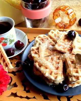 Овсяные вафли с кунжутом