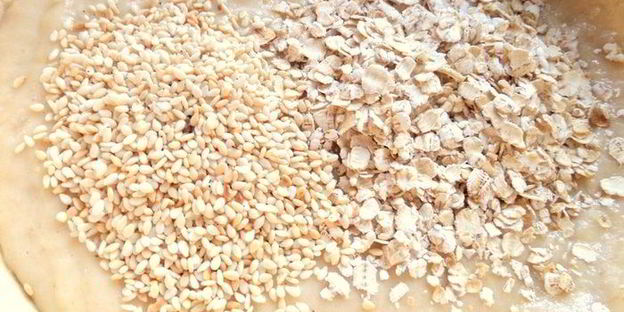 овсяные вафли с кунжутом