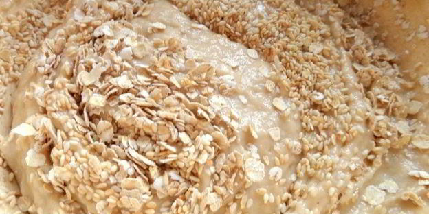 овсяные вафли с кунжутом