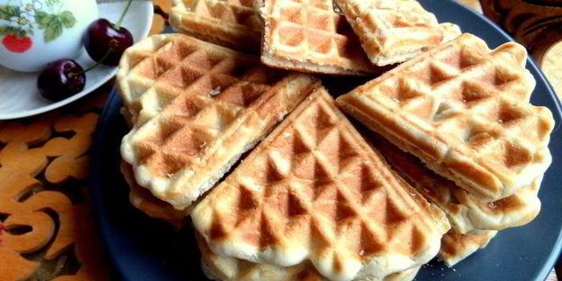 овсяные вафли с кунжутом