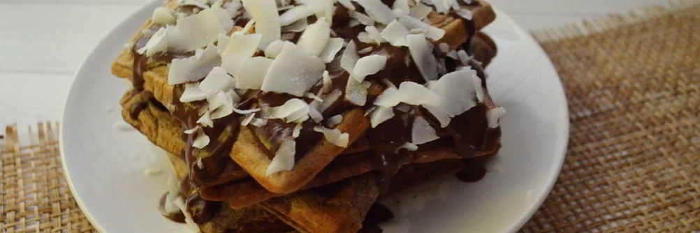 Шоколадно-творожные вафли