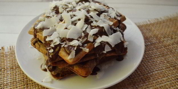 шоколадно-творожные вафли