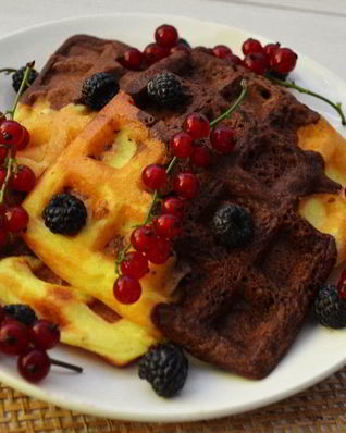 Шоколадно-ванильные вафли