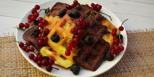 шоколадно-ванильные вафли