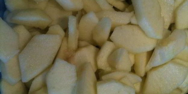 слоеные вафли с карамельными яблоками