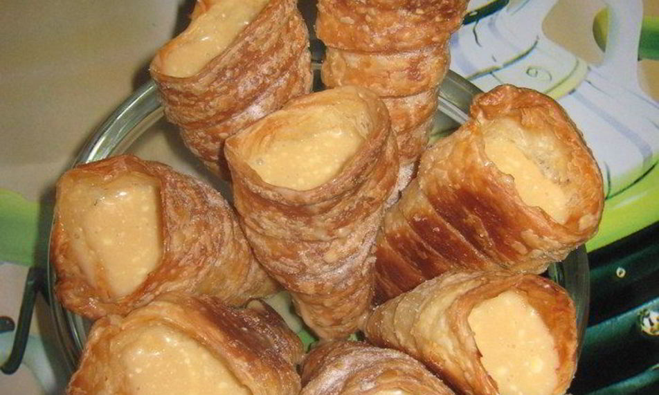 Рецепт трубочек со сгущенкой