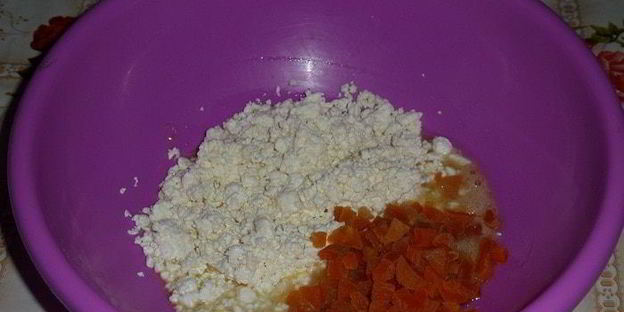 творожные вафли с курагой