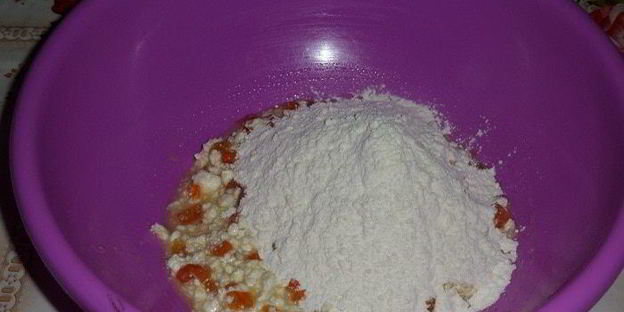 творожные вафли с курагой