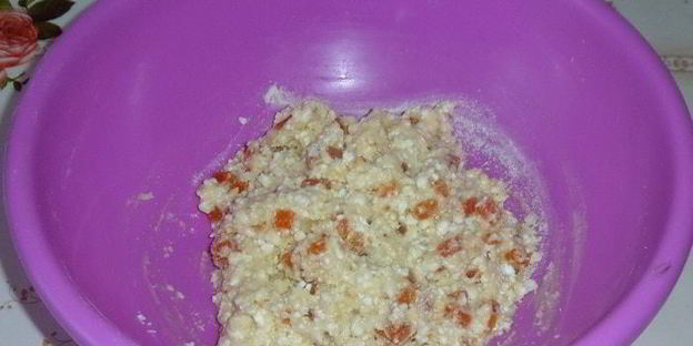 творожные вафли с курагой