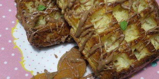 творожные вафли с курагой