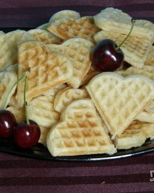 Вафли для электровафельницы сердечками