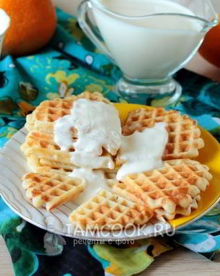 Вафли с апельсиновым кремом
