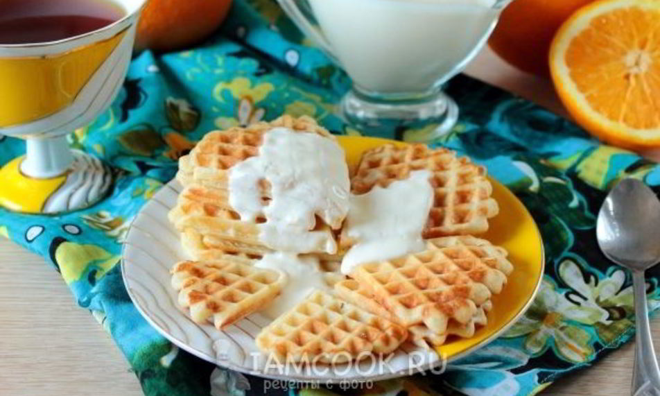 Рецепт вафель с апельсиновым кремом