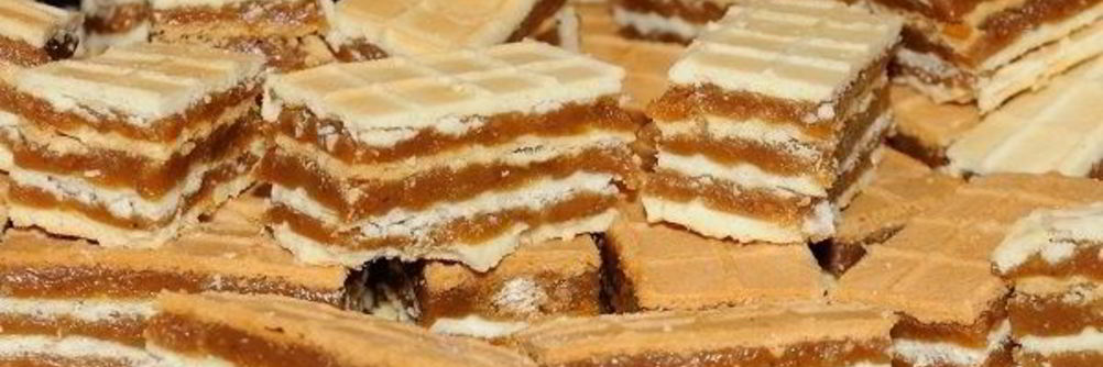 Вафли с карамелью