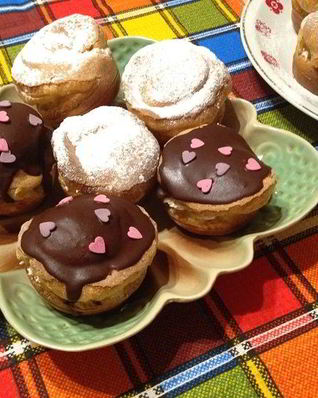 Ленивые эклеры с творожной начинкой