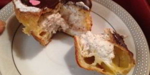 ленивые эклеры с творожной начинкой