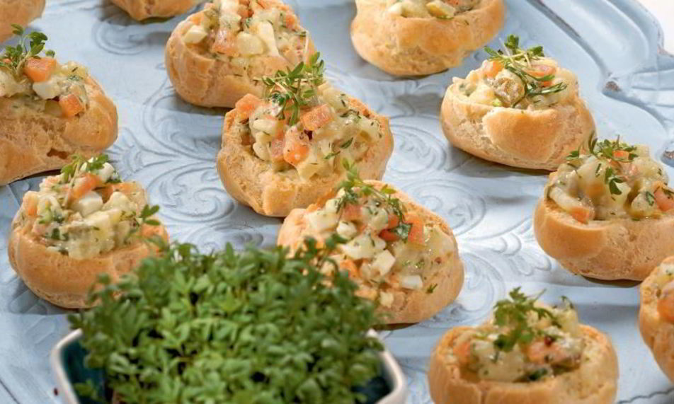 Рецепт профитролей с картофельным салатом