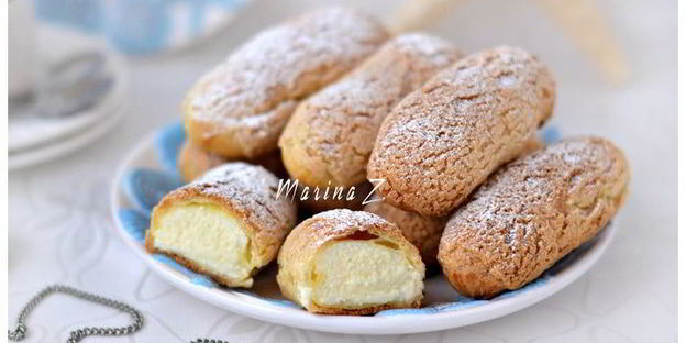 эклеры с хрустящим кракелюром