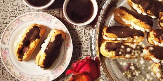 эклеры с кофейным кремом гроза