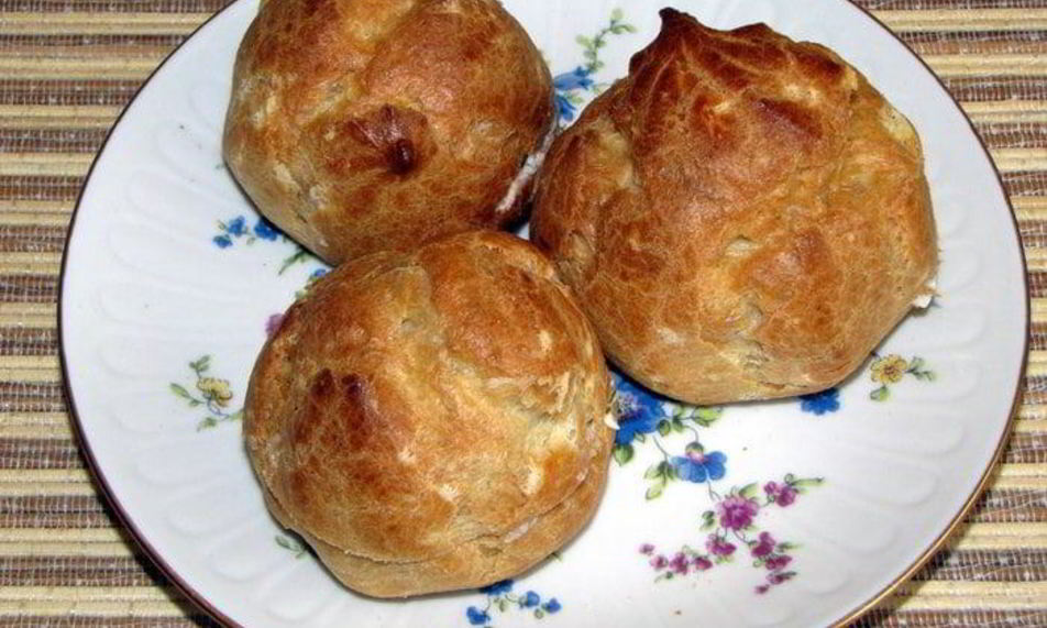 Рецепт эклеров с печенью трески и козьим сыром