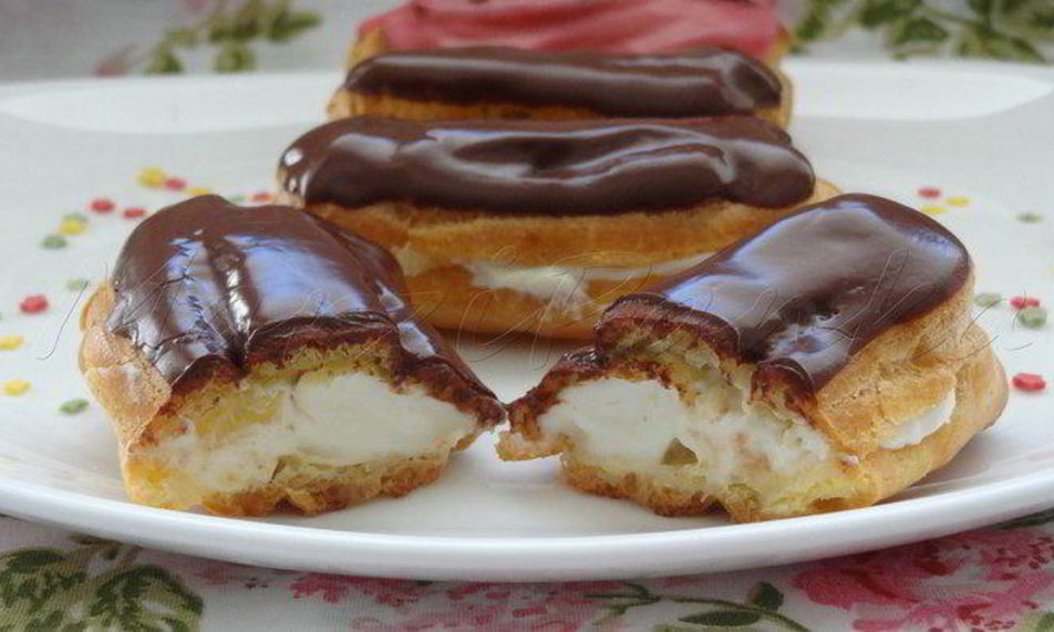 Рецепт эклеров с темным шоколадом