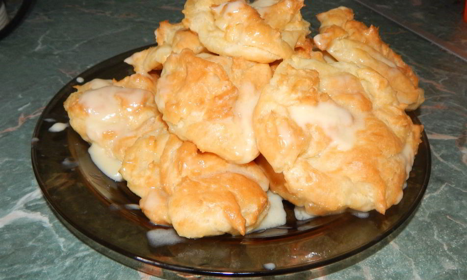 Рецепт заварных пирожных со сливочно-сгущеным кремом