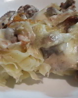 Быстрая макаронная запеканка