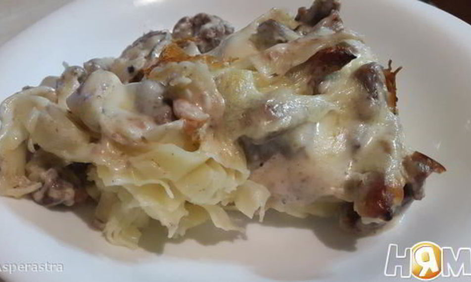 Рецепт быстрой макаронной запеканки