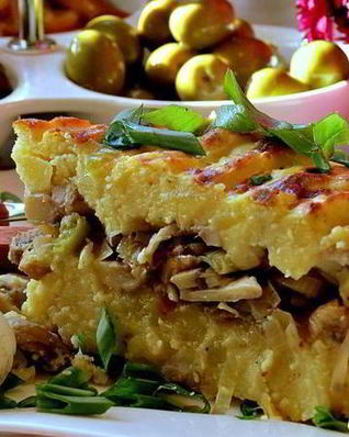 Картофельная запеканка с грибами